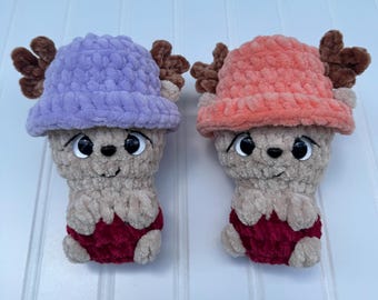 Peluche de Tony Chopper hecho a mano – Muñeco de ganchillo de anime de 15 cm – Juguete suave inspirado en One Piece – Lindo regalo de colección