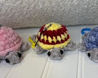 Crochet Turtle Keychain – Handmade Plush Easter Basket Stuffer