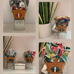 Sista Pot Heads-African American-Hand Painted 6 pots Original Designs image 3