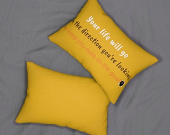 Your Life - Mustard yellow throw pillow