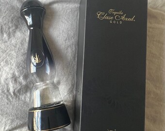 Rare Authentic Tequila Clase Azul Gold Limited Edition Black Glass Bottle Empty Tall Vase 750ml Collectible