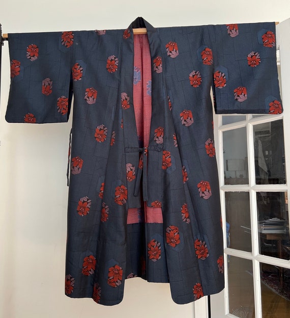 Antique Haori Japanese Jacket Vintage Kimono Mid … - image 8