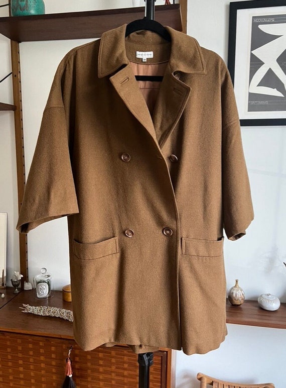 Dries Van Noten Wool Oversized Pleated Coat Doubl… - image 8