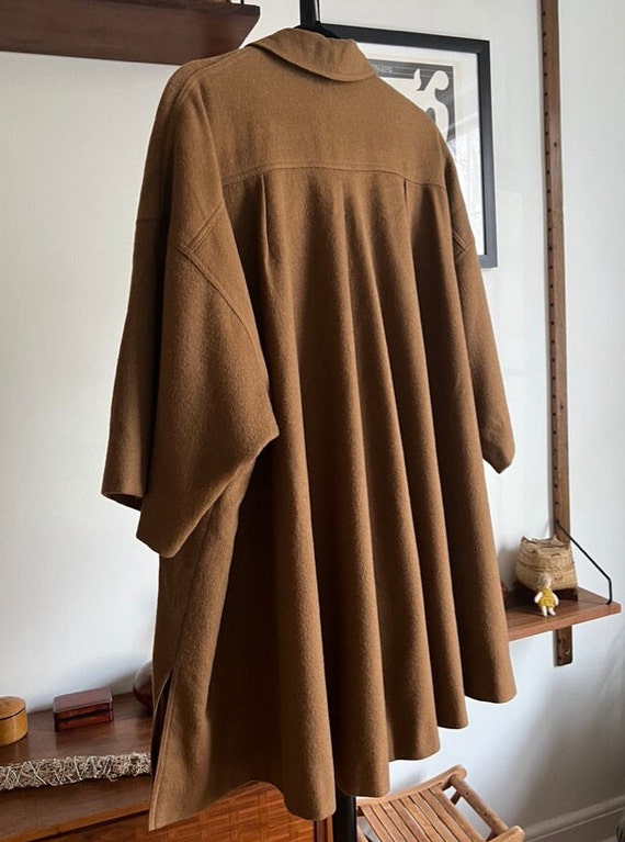 Dries Van Noten Wool Oversized Pleated Coat Doubl… - image 2