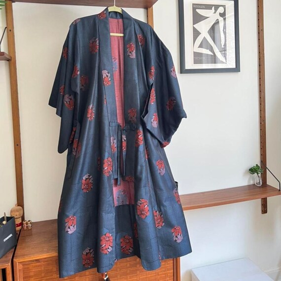 Antique Haori Japanese Jacket Vintage Kimono Mid … - image 9