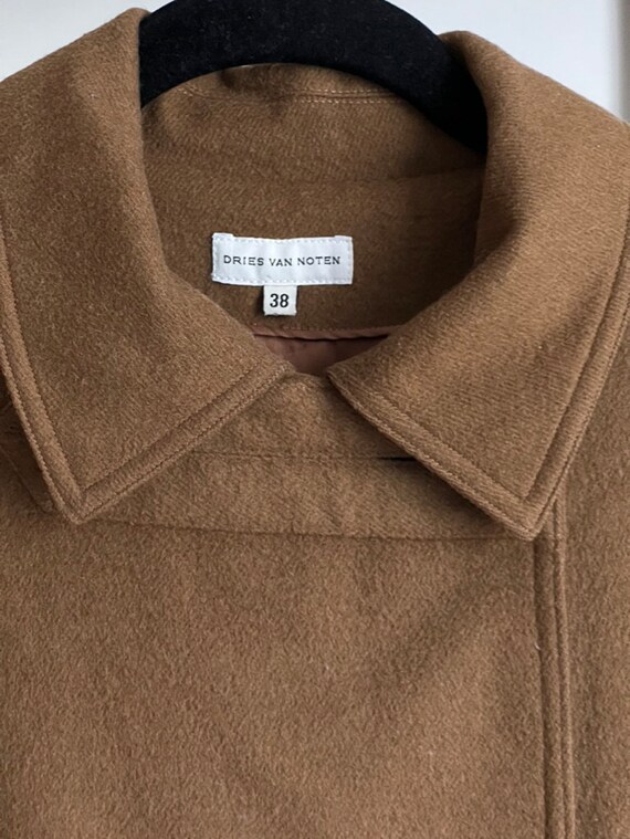 Dries Van Noten Wool Oversized Pleated Coat Doubl… - image 6