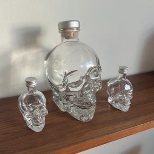 Crystal Head wodka helder glazen schedel lege fles kaarshouder bloemenvaas kunstenaar gesigneerd John Alexander Dan Aykroyd Limited Editions