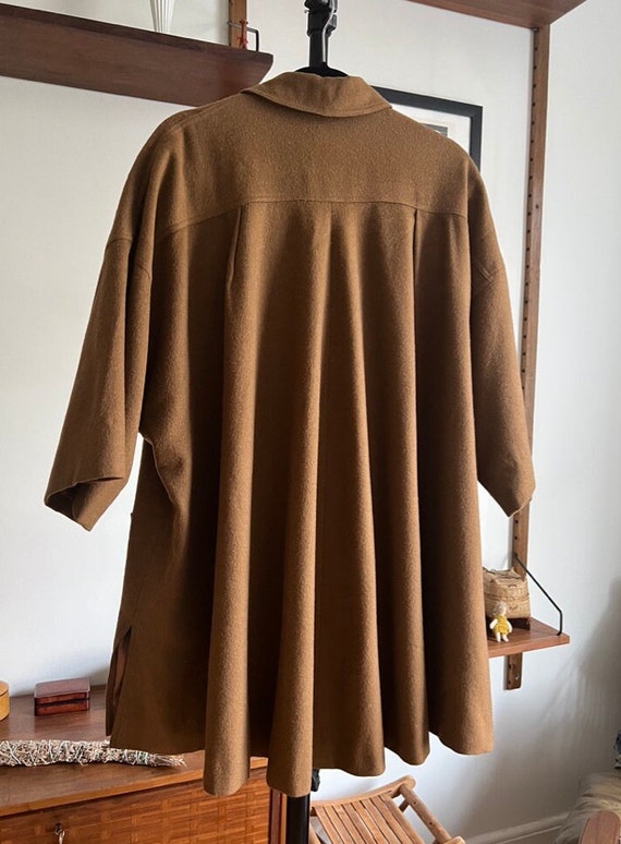 Dries Van Noten Wool Oversized Pleated Coat Doubl… - image 4