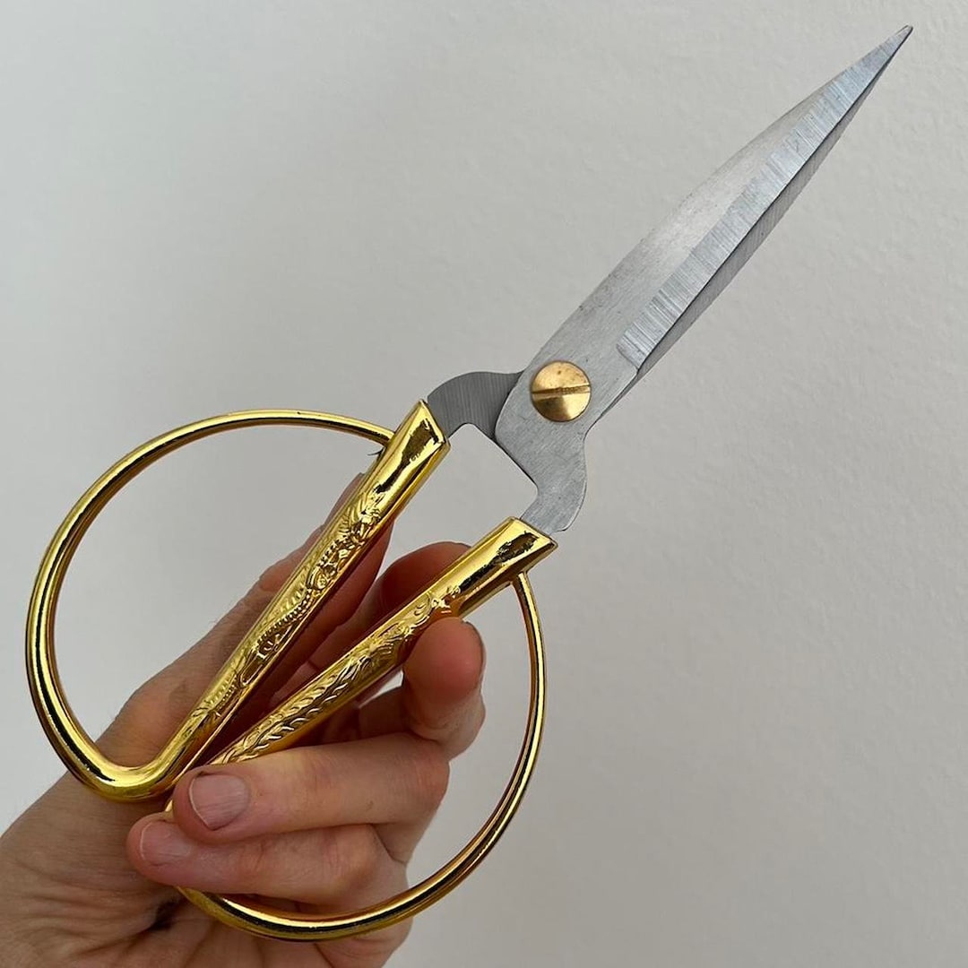 Japanese Crafts Scissors Engraving Golden Handles Various Sizes Inches ...