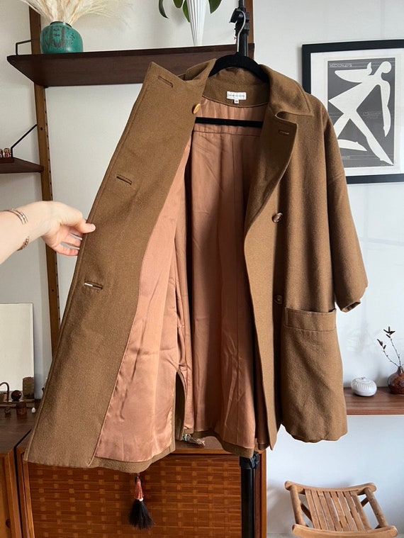 Dries Van Noten Wool Oversized Pleated Coat Doubl… - image 9