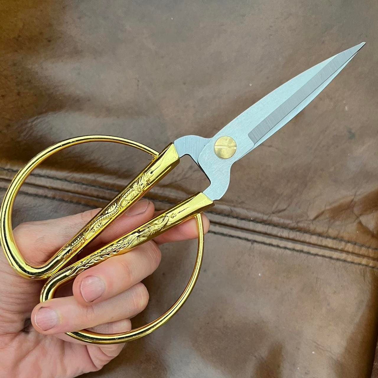 Japanese Crafts Scissors Engraving Golden Handles Various Sizes Inches ...