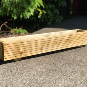 Outdoor Garden Planter, Raised Planter Bed, Garden Wooden Trough, Wooden Plant Pot, Outdoor Garden Box, Handmade, from Pressure Treated Wood