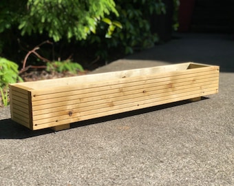 Outdoor Garden Planter, Raised Planter Bed, Garden Wooden Trough, Wooden Plant Pot, Outdoor Garden Box, Handmade, from Pressure Treated Wood