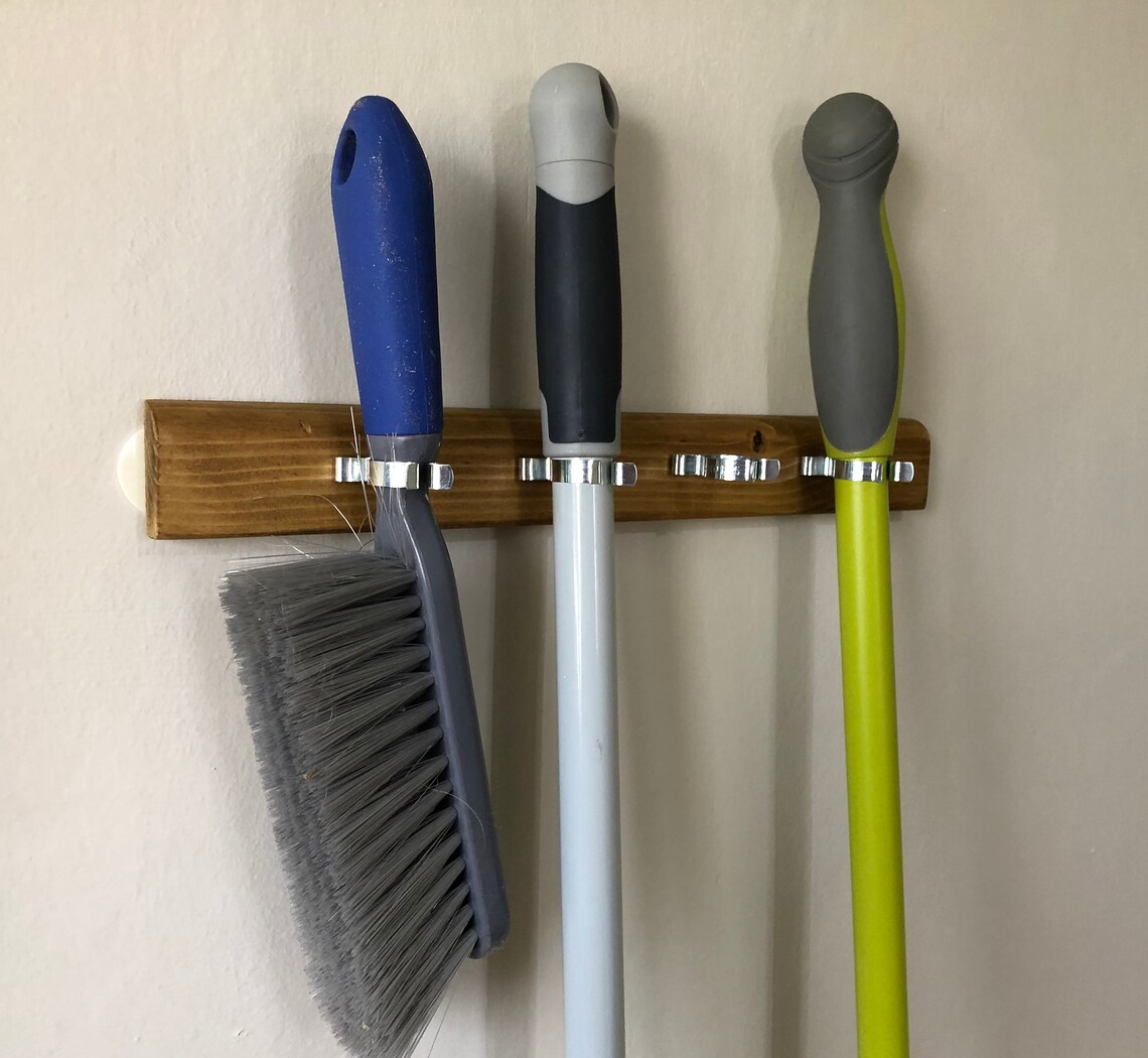 Wall Mounted Broom Hanger Mop Hanger Dustpan Hanger Handmade Etsy UK