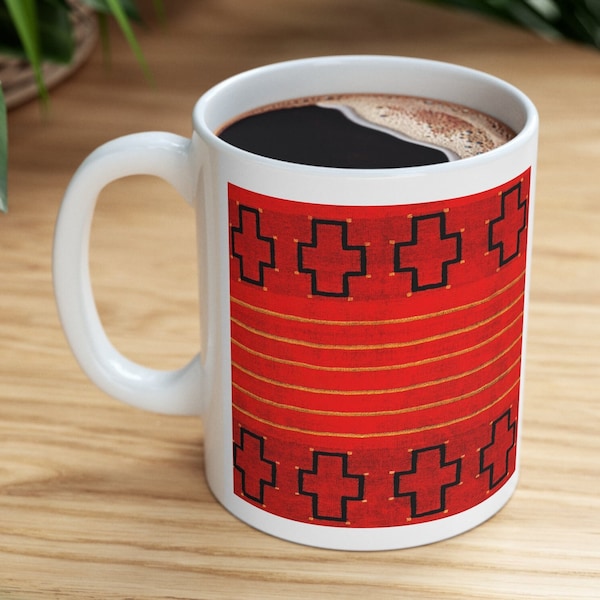 Navajo Textile Mug, Navajo Art Mug, Native American Mug, Southwestern Mug, Navajo Coffee Mug, Indigenous Art, First Nations, Santa Fe Mug