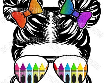 Pre-K Girl PNG: Crayon Back to School Design (Digital Download)