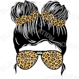 Cheetah Kid Life PNG | Kid Life Png | #Kidlife Png | Daughter | Messy bun Png | Scrunchies | Double Buns | Digital Files