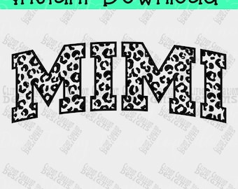 MIMI Leopard Cheetah Print Sublimation Designs Sublimation Design Downloads - PNG Transparent