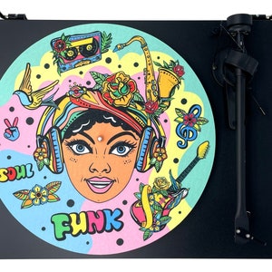 Feutrine pour platine vinyle « FUNKY », un accessoire essentiel pour améliorer la qualité sonore et protéger vos disques.