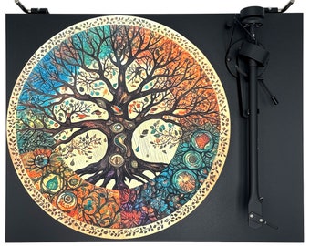 "Tree Of Life" turntable felt, an essential accessory to improve sound quality and protect your records.