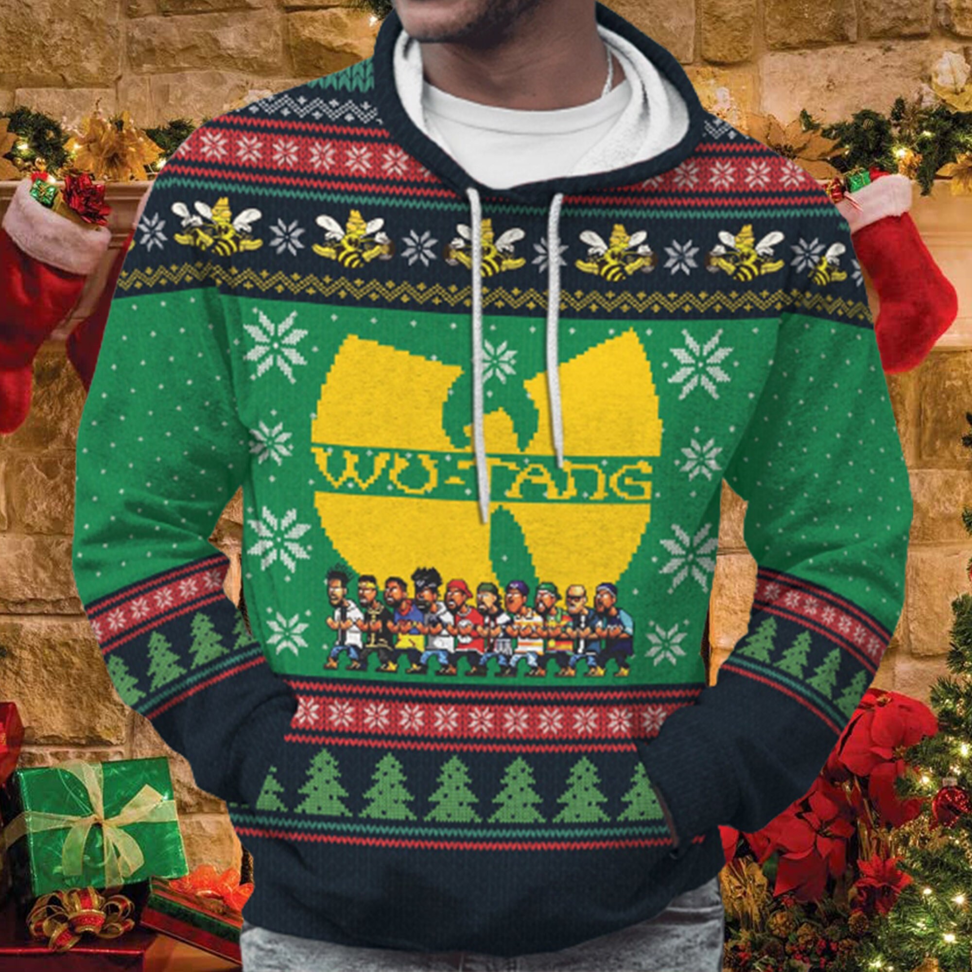 wu tang ugly sweater moletom com capuz