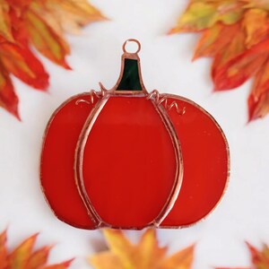 Stained Glass Pumpkin Suncatcher