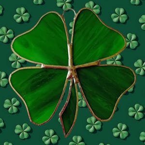 Four Leaf Clover Stained Glass Suncatcher