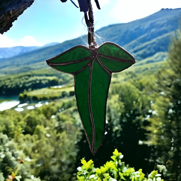 Lord of the Rings Inspired Leaves of Lórien Stained Glass Suncatcher