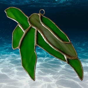 Sea Turtle Stained Glass Suncatcher