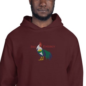 Big &quot;Rooster&quot; Energy Embroidered Unisex Hoodie
