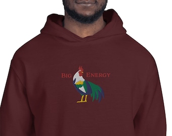 Big "Rooster" Energy Embroidered Unisex Hoodie