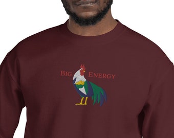 Big Rooster Energy Bordado Unisex Crewneck