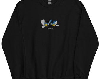 EXTENDED SIZES Tits Embroidered Unisex Crewneck Sweatshirt