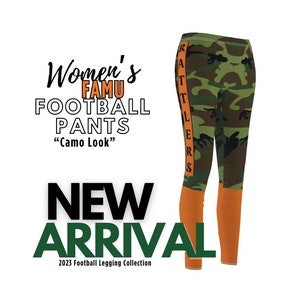 Leggings FAMU Football Activewear Camo Football Pants Womens Plush Yoga Rattlers Game Day Pant Mom Gift for Her Rattler Mom Gift Casual Wear