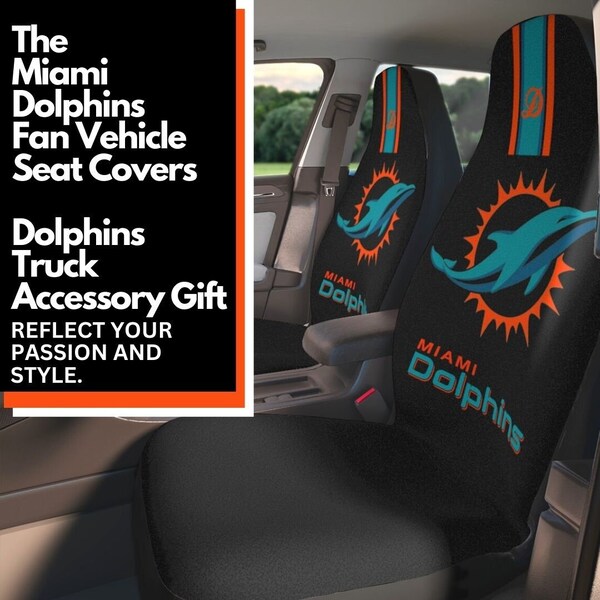 Miami Dolphins Seat Cover Etsy