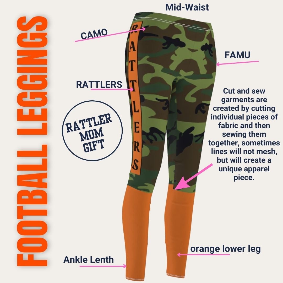 Leggings FAMU Football Activewear Camo Football Pants Womens Plush Yoga  Rattlers Game Day Pant Mom Gift for Her Rattler Mom Gift Casual Wear 