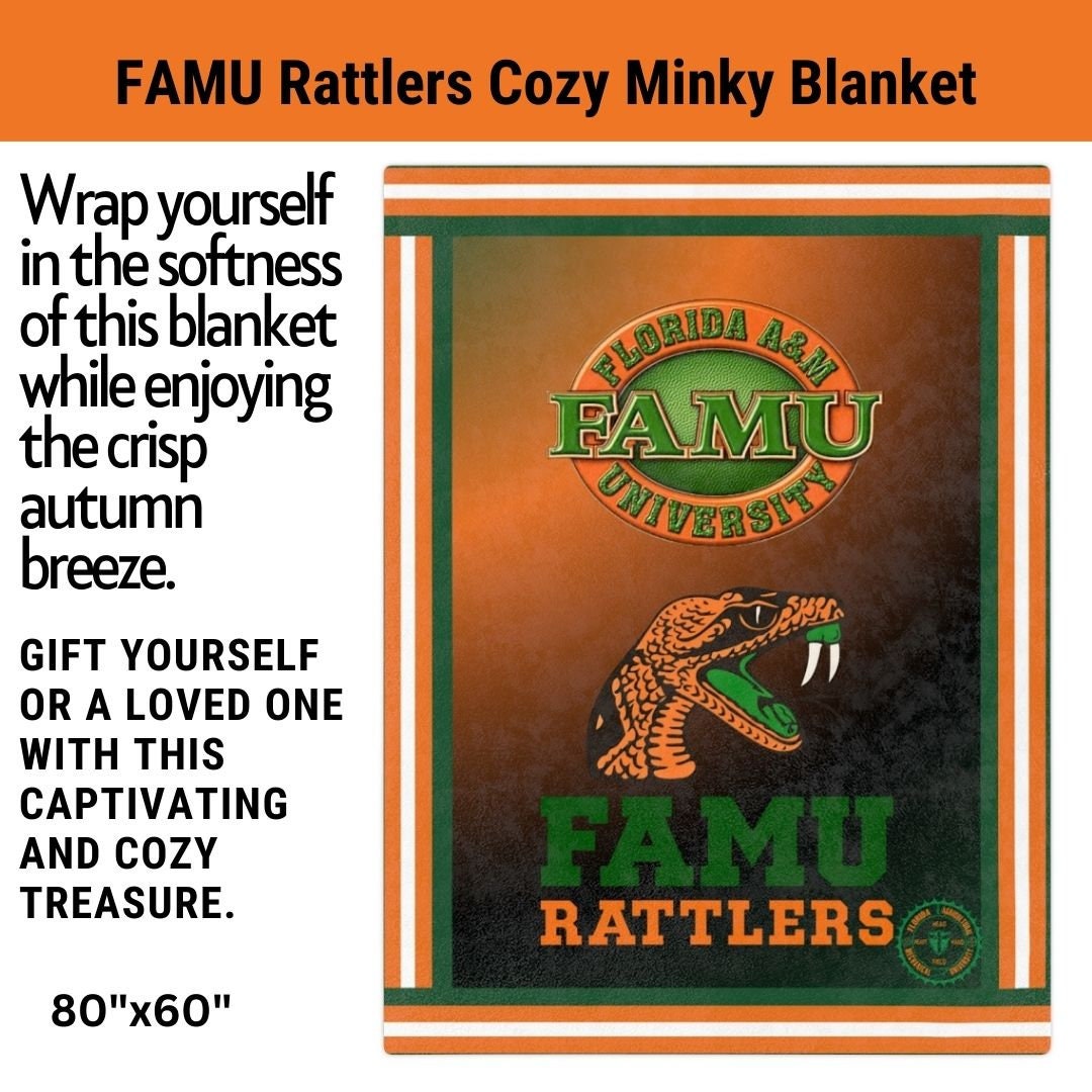 Blanket FAMU Minky Blanket Gift for Back to School Student Gift Florida