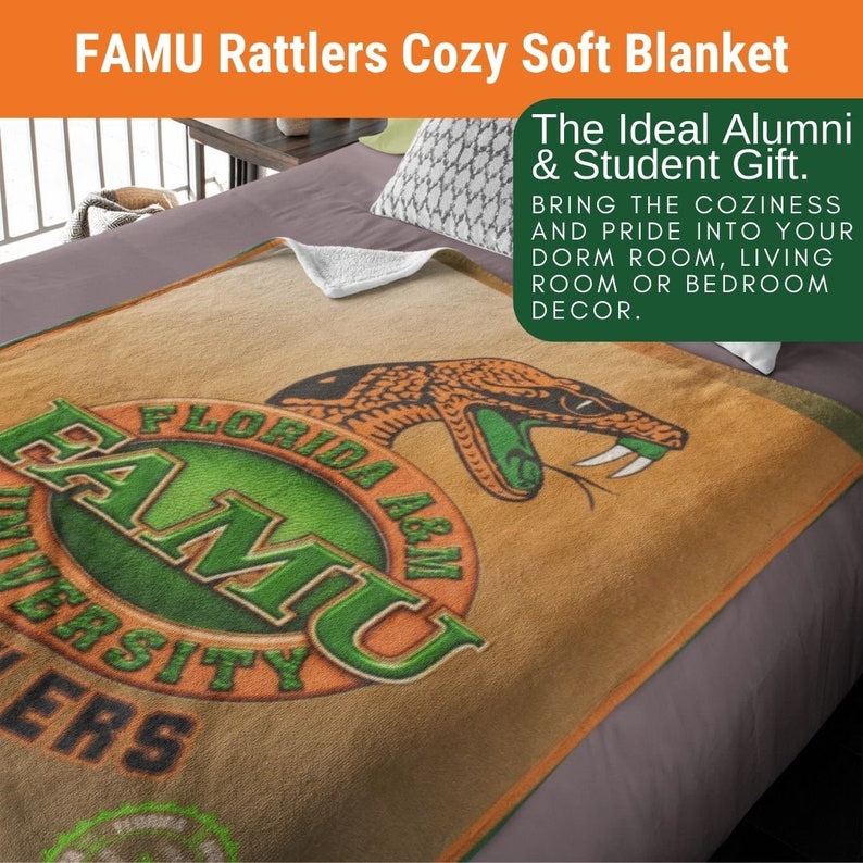 FAMU Family Blanket Perfect Moms Day Gift Florida A&M Alumni Soft Throw