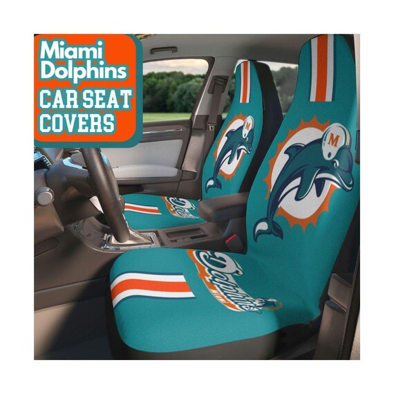 Customized Miami Football Car Seat Covers Dolphins Football Truck Accessory Gift for Her Car Gift for Boyfriend Gift for Miami Fans Etsy