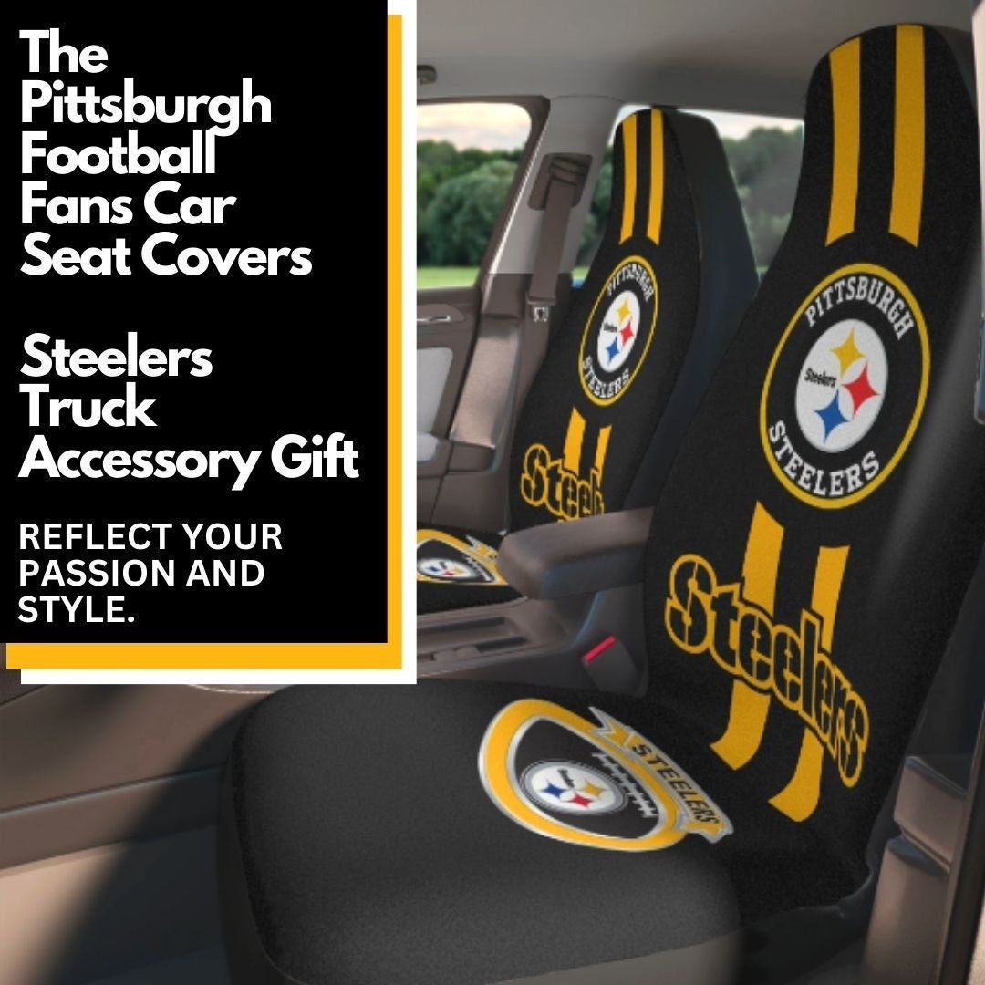 Car Seat Cover Pittsburgh Football Truck Seat Protectors Black Gold Football Gift Steelers Fan Gift Football Mom Gift Football Dad Gift Etsy