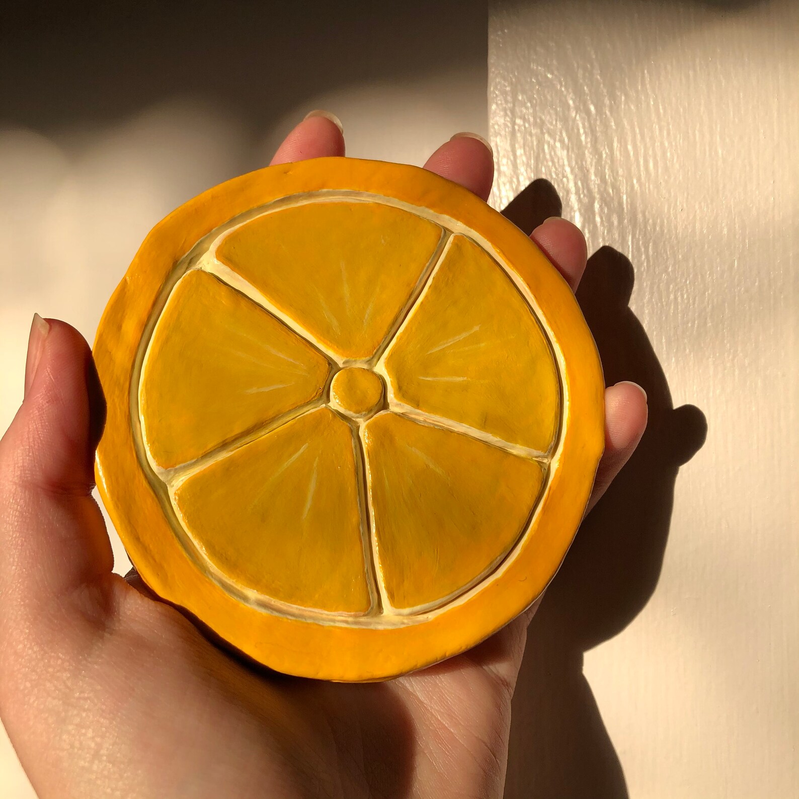 Lemon Round Coaster Embroidery Lemon Round Coaster Embroidery