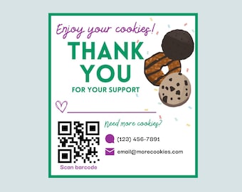 Girl Scouts Thank You Note, Editable Template, Easy-to-Edit, Girl Scouts Cookies Thank You Note, Edit on Canva Template
