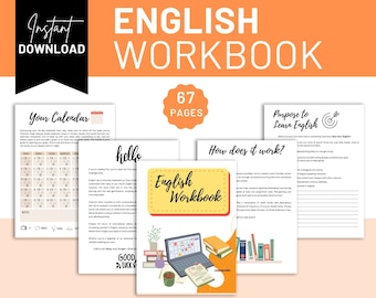 Engels leerwerkboek | Grammatica, woordenschat, ESL-oefeningen (digitale download)