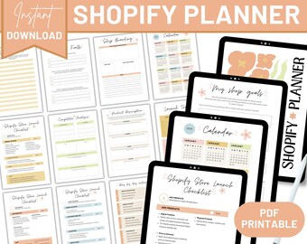 Shopify Business Planner | E-commerce Strategy | Sales Tracker | Online Store Planner | Digital Entrepreneur Tool | Small Business |