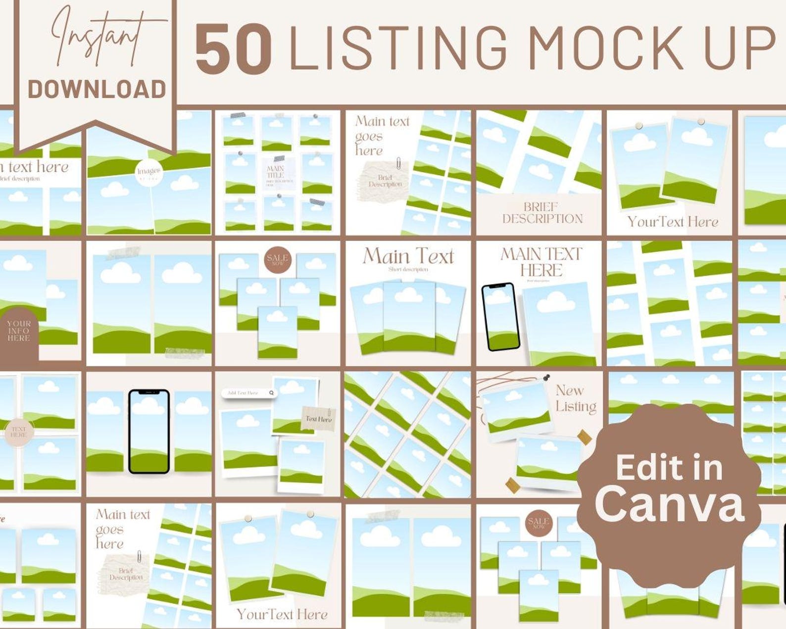 Editable Mockup Templates | Digital Mockups | Branding Mockups ...