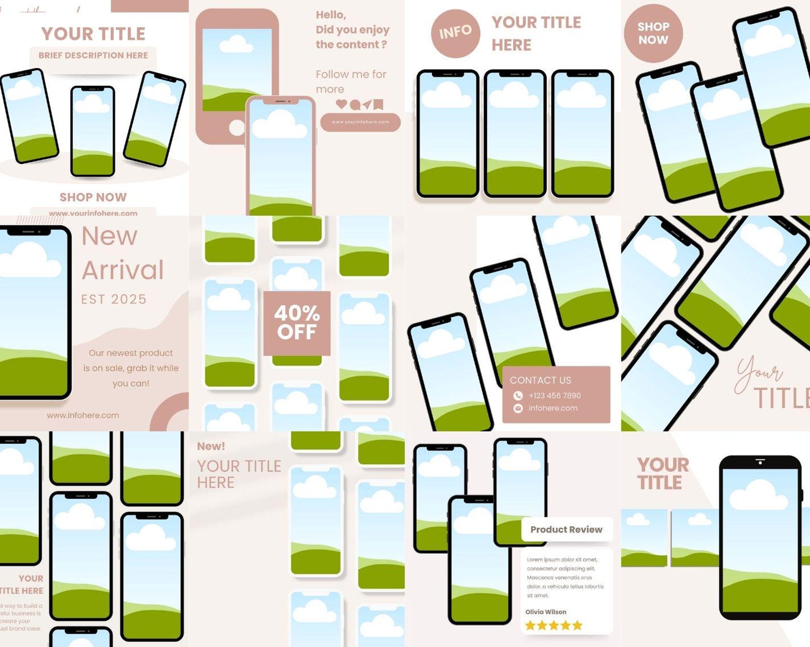 Editable Mockup Templates | Digital Mockups | Branding Mockups ...