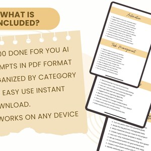 300+ AI Productivity Prompts Bundle | ChatGPT Prompts | Midjourney | Digital Download | PDF | Work From Home Tools | AI Tools for Business image 2