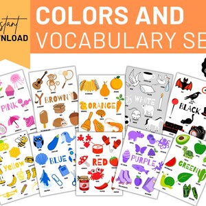 Colors and vocabulary set | Learning Resource for Kids | Educational Resources for Learning | TeacherResources | Vocabulary Building Kids