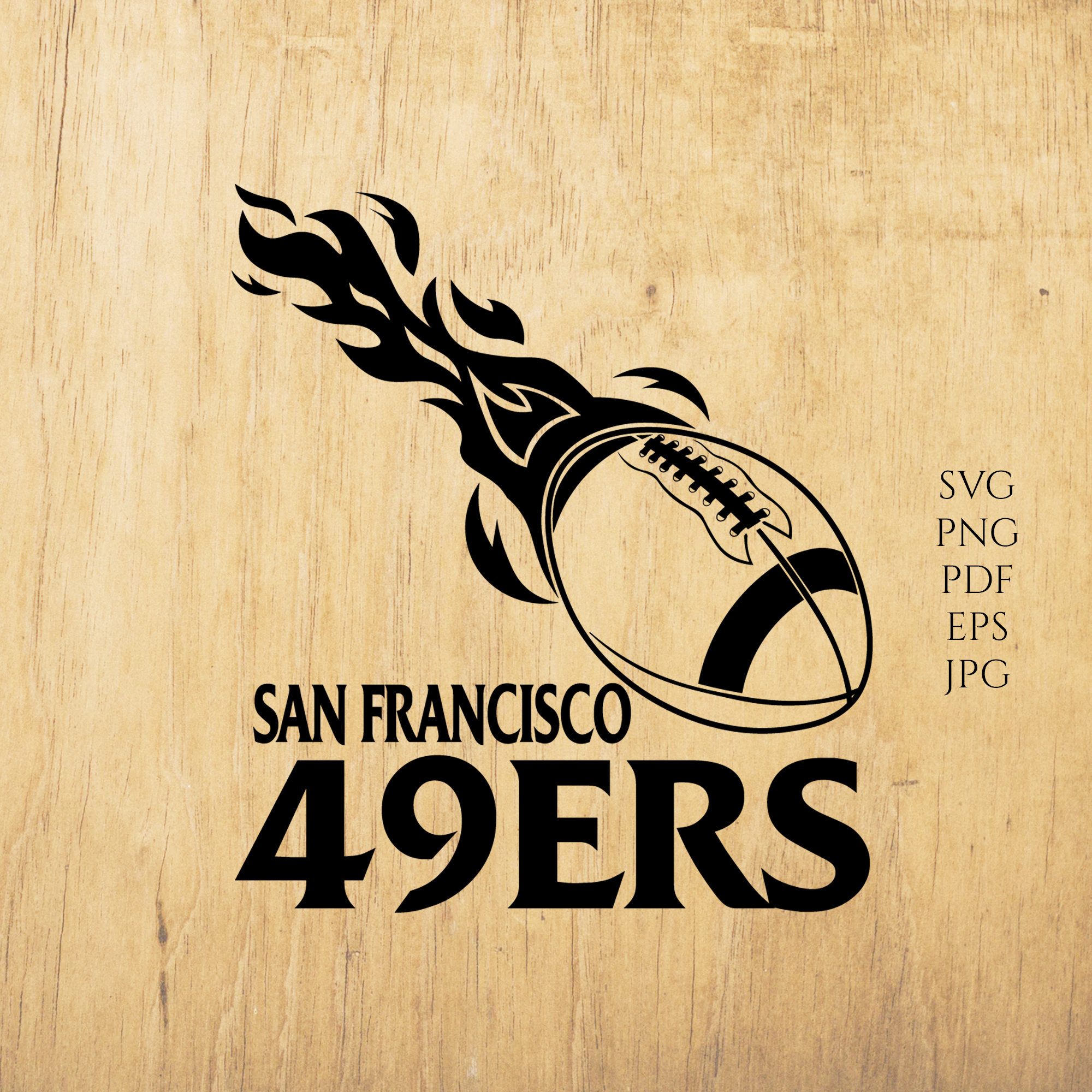 San Francisco Football 49ers SVG Vector Digital Design Wall Etsy