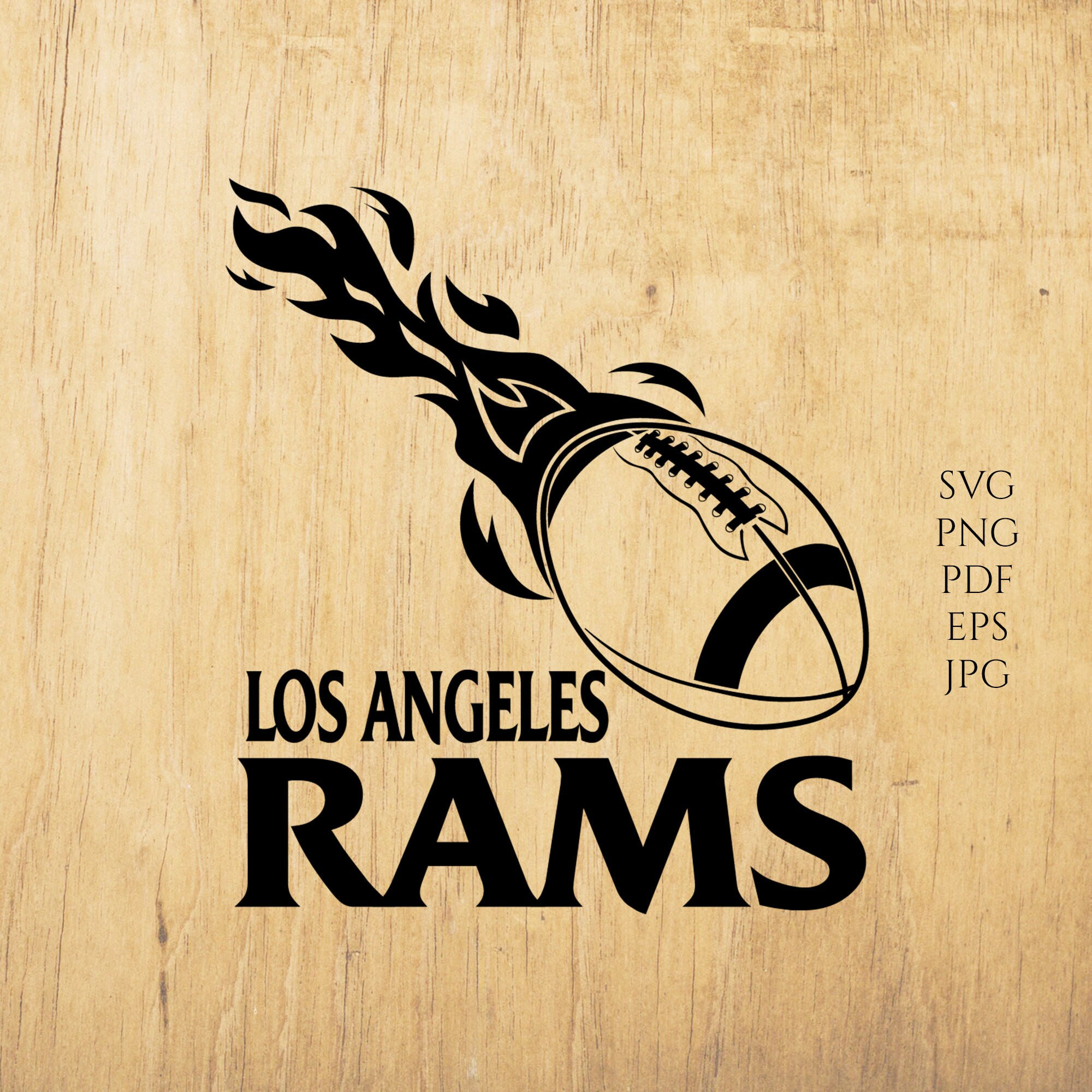 Los Angeles Football Rams SVG Vector Digital Design Wall Shirt 